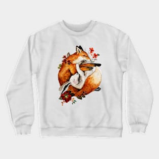 Sleepy Fox and Hare Crewneck Sweatshirt